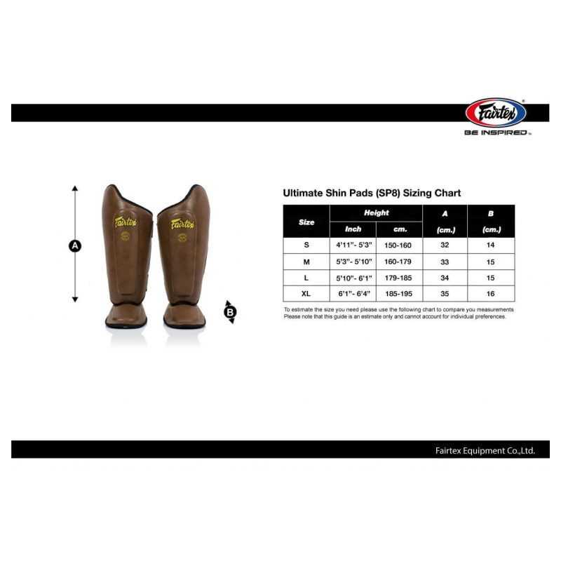 Fairtex SP8 Ultimate Shin Pads - Brun till ett lågt pris TJJS Kamppailuvaruste Oy snabb leverans