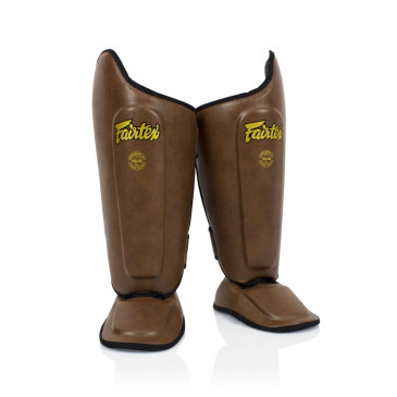 TJJS Kamppailuvaruste Oy|Fairtex SP8 Ultimate Shin Pads - Brown|€127.00