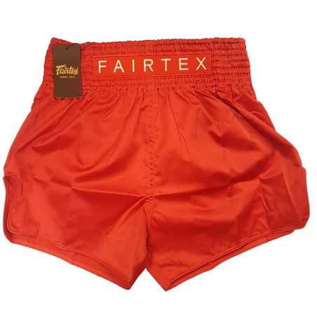 Fairtex Muaythai Slim Cut shorts BS-Micro - Röd till ett lågt pris TJJS Kamppailuvaruste Oy snabb leverans