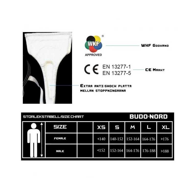 Groin Guard Budo Nord Standard WKF for man - White at a low price TJJS Kamppailuvaruste Oy fast delivery