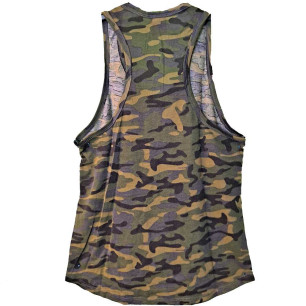 Keiko ärmlös T-shirt för kvinnor Grön Camo