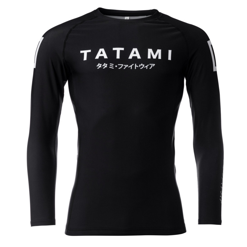 Tatami Katakana rash guard Musta - Pitkähihainen