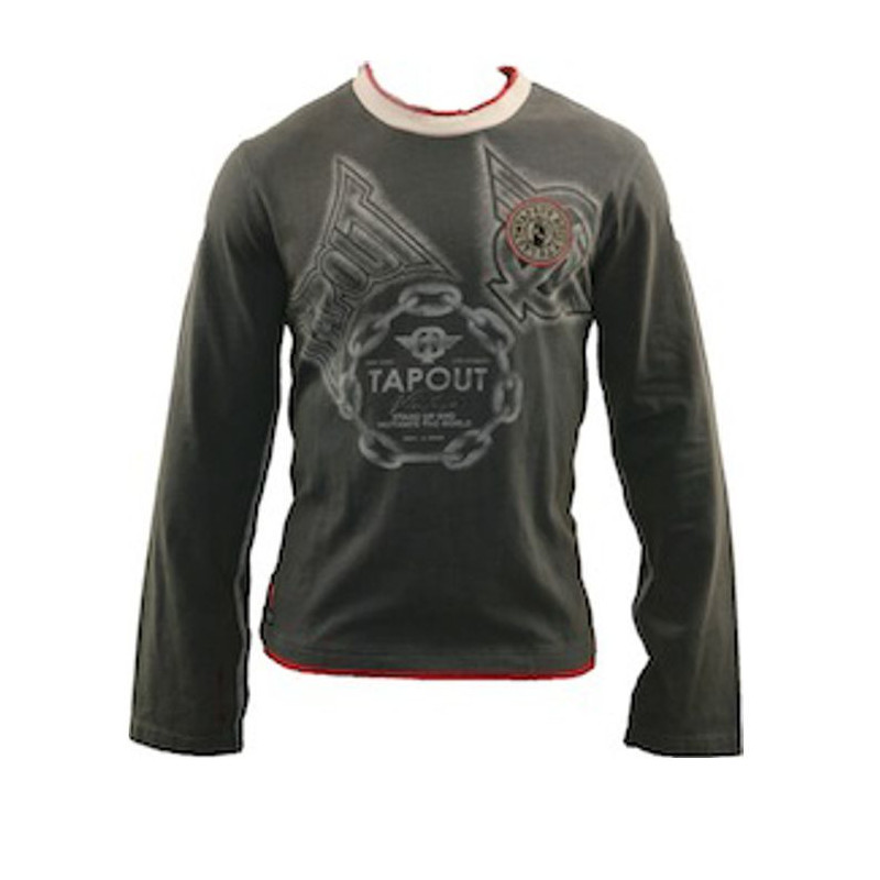 TapouT Vintage T-Shirt Longsleeve - Chest Print with Badge