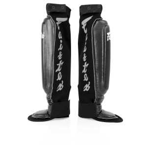 Shin Protector Fairtex SP6 - Black Neoprene MMA Shin Pads