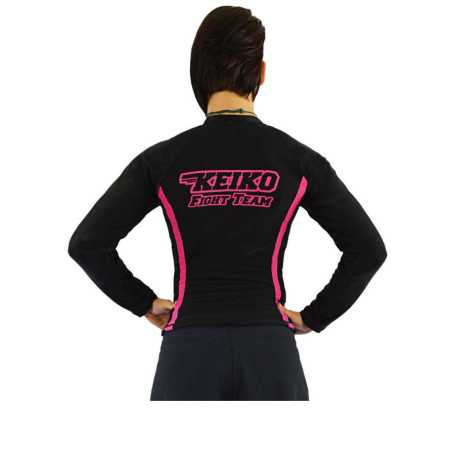 Keiko Speed rash guard pitkähihainen - Musta/Pinkki