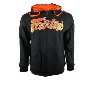 Fairtex Zip Up Hoodie - FHS14 Black/Orange