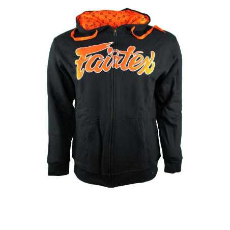 Fairtex Zip Up Hoodie - FHS14 Black/Orange