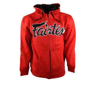 Fairtex Zip Up Hoodie - FHS12 Red at a low price TJJS Kamppailuvaruste Oy fast delivery