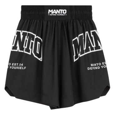 MANTO Varsity Black Boxing Trunks - Ultimate Comfort & Style