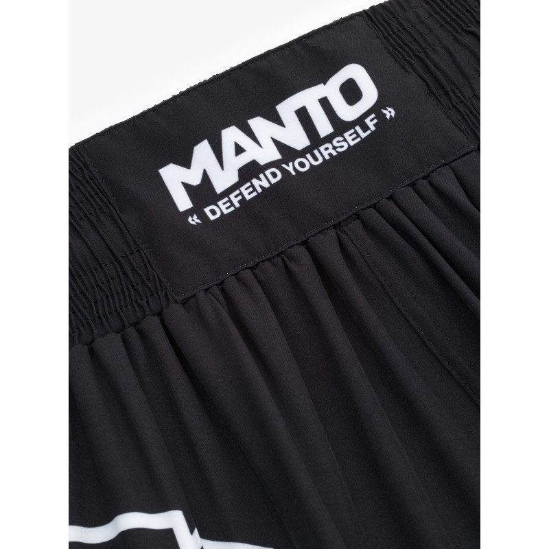 MANTO Varsity Black Boxing Trunks - Ultimate Comfort & Style