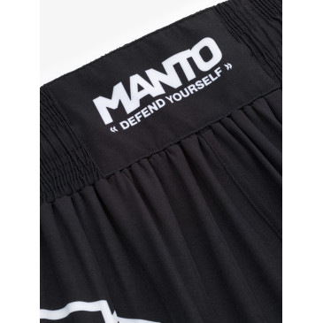 MANTO Varsity Black Boxing Trunks - Ultimate Comfort & Style