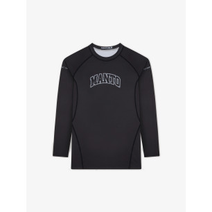 MANTO pitkähihainen rashguard VARSITY musta - Istuva ja mukava