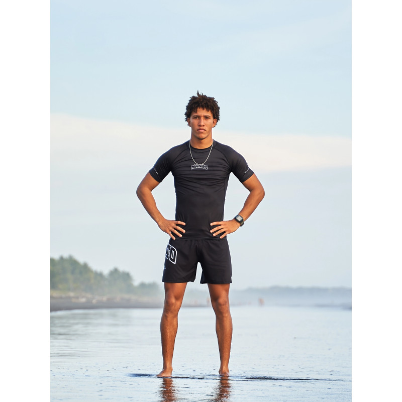MANTO Varsity Fight Shorts black - Durable & Stylish Gear